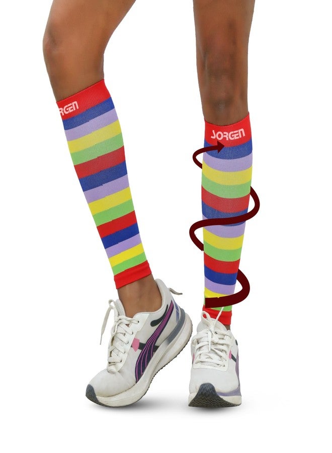 Sorgen Sports Compression Calf Sleeves | 20-30 mm Hg | Ideal for Running, Cycling, Marathons, Athletics & Indoor Training | Helps Reduce Leg Cramps | Boosts Performance & Aids Recovery | Comfortable, Durable & Supportive (Prism Power L/XL) - Image 1