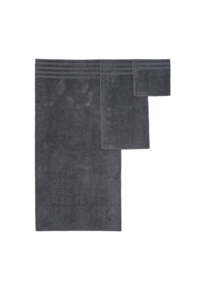 Safi Plus Luxury Hotel Quality 100% Turkish Genuine Cotton Towel Set, 2 Bath Towels 2 Hand Towels 2 Washcloths Super Soft Absorbent Towels for Bathroom & Kitchen Shower - Grey - Image 2