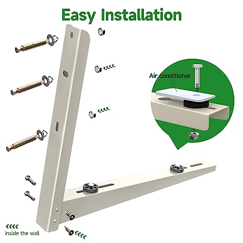 Cestluck Mini Split AC Bracket: Wall Mount for Ductless Mini Split AC/ Heating System 9000 12000 18000 24000 BTU, Foldable Wall Mounting Bracket Air Conditioning Support, Max 400 LBS - Image 5