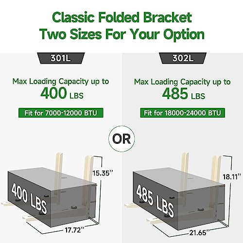 Cestluck Mini Split AC Bracket: Wall Mount for Ductless Mini Split AC/ Heating System 9000 12000 18000 24000 BTU, Foldable Wall Mounting Bracket Air Conditioning Support, Max 400 LBS - Image 4