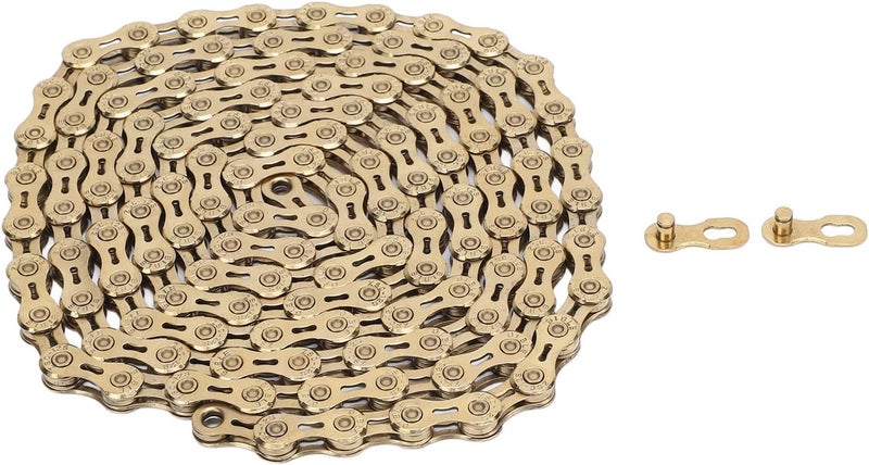 Rose Gold 12 Speed Bike Chain High Rigidity Lightweight Half Hollow Connector for Mountain Road Bikes - Image 1