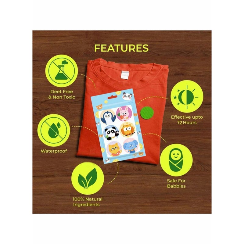 Zikra Natural Protection Patches Stickers for Kids Adults Travel Hiking Camping Patio Fishing Activities 72 Sheet 432 Pack - Image 4