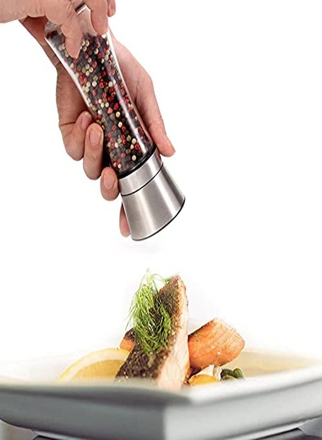 HomeFast Salt and Pepper Grinder Set - Refillable Stainless Steel Adjustable Salt Grinder & Pepper Grinder Shakers and Mill - Image 2