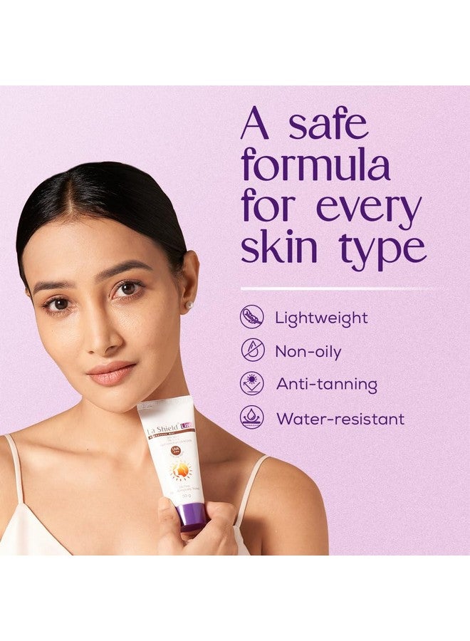 La Shield واقي شمس معدني خفيف SPF 50 ؛ تفتيح البشرة في 3 أسابيع ؛ توحيد لون البشرة ؛ PA +++ ؛ لجميع أنواع البشرة ؛ 50 جرام - Image 5