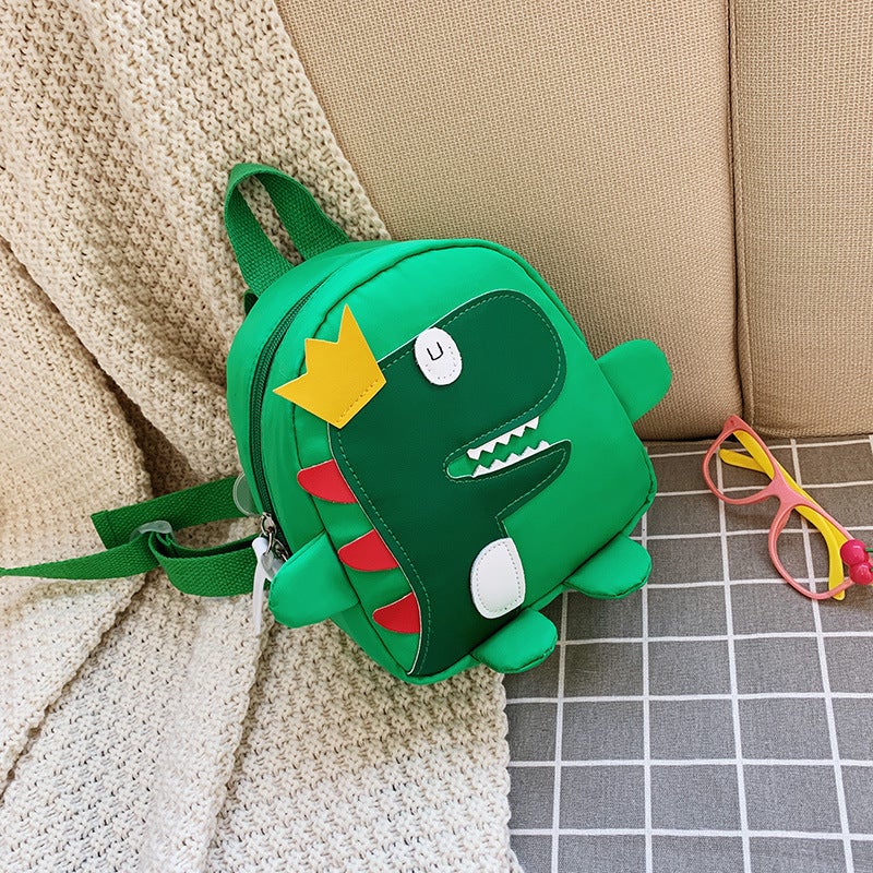 New Kids Dinosaur Backpack Cartoon Student Bag Small Green 