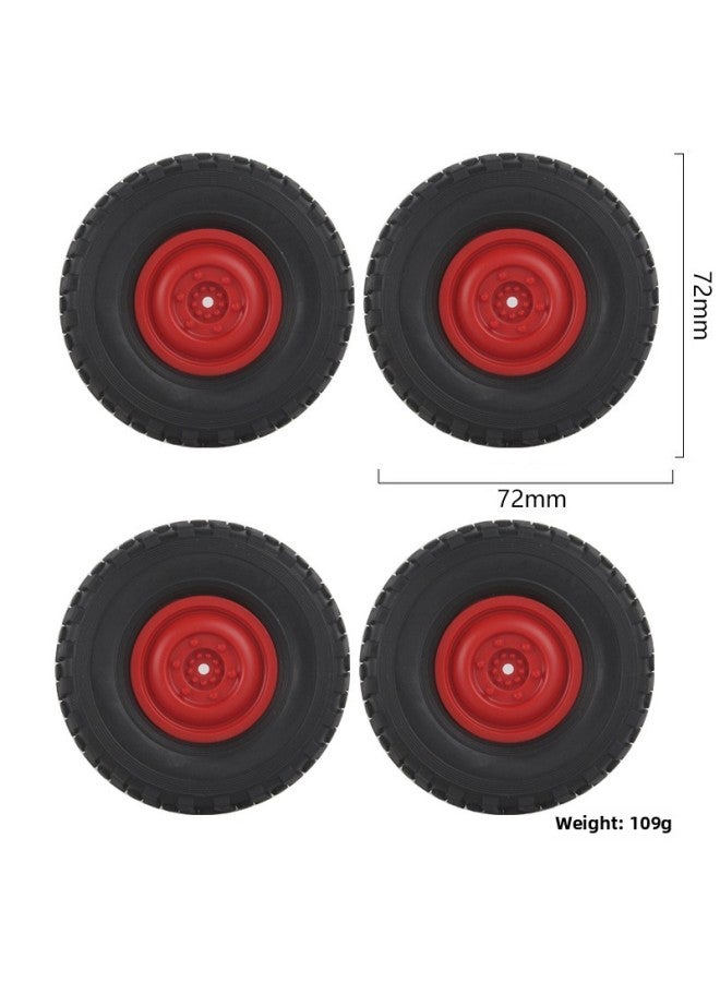 Remote Control Car Diy Upgrade Modification Climbing Off-road Model Vacuum Tire Set Accessories L0001-Color:L0001 Red Super Soft Tire (4PCS)-Proportion:1:16 - Image 1