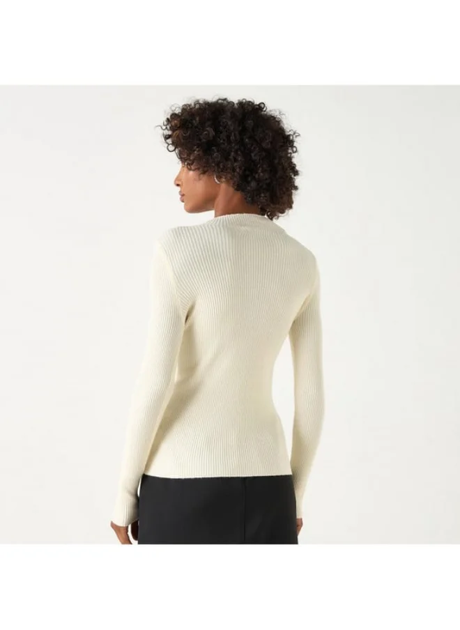 2Xtremz 2Xtremz Ribbed Sweater with Long Sleeves