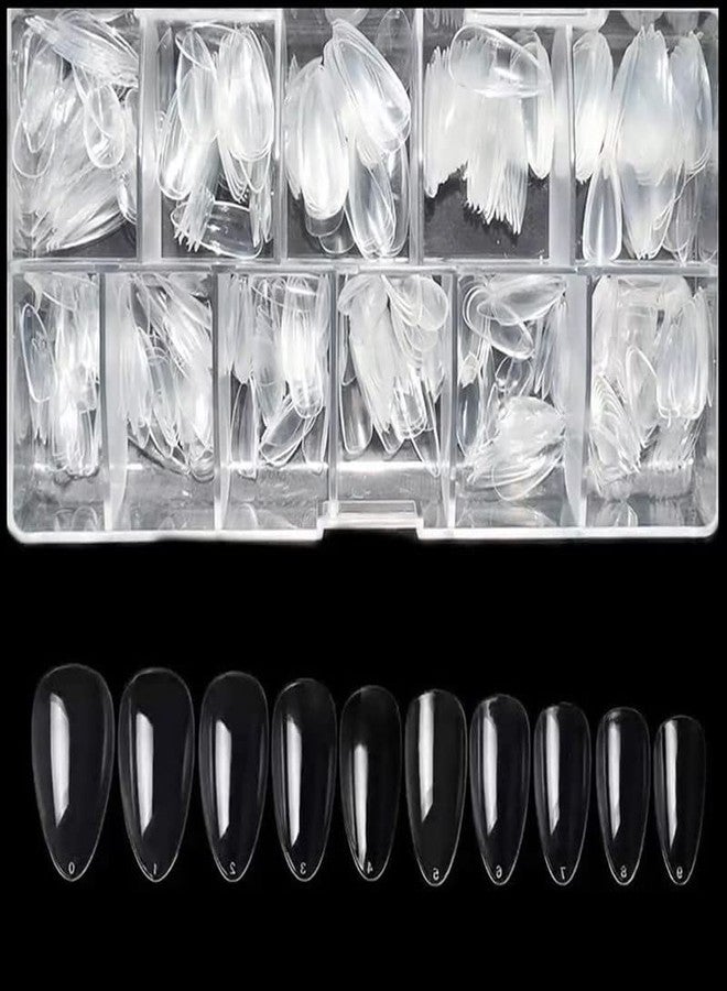 RECTYO GALLERY 100pcs/Pack Clear False Nails Tips Full Cover Stiletto Fake Nails Press on Soak Off Nail Tips Short for Women Nail - Image 1