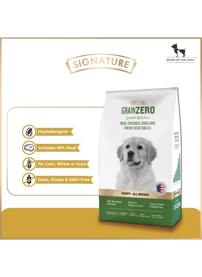 Grain Zero Signature Grain Zero Real Chicken, Egg and Vegetables Puppy Dry Dog Food 12kg  - Image 3