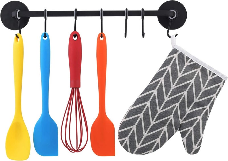 LEVOSHUA 7 Hooks Magnetic Utensil Holder Untensil Rack Tool Hanger Organizer for Refrigerator, Metal Cabinet, Metal Stove, Grill, BBQ - Image 1