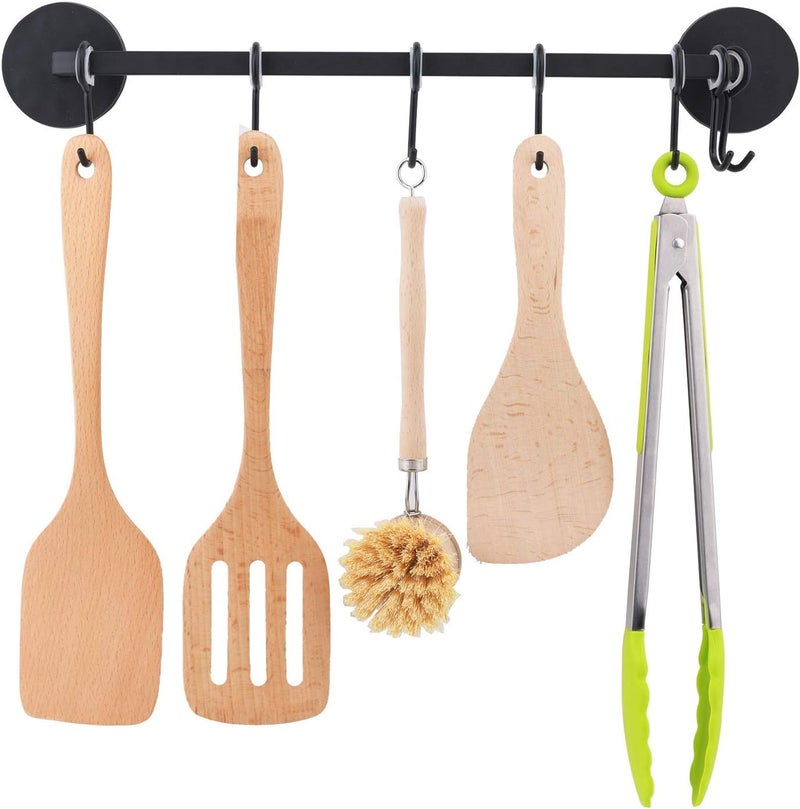 LEVOSHUA 7 Hooks Magnetic Utensil Holder Untensil Rack Tool Hanger Organizer for Refrigerator, Metal Cabinet, Metal Stove, Grill, BBQ - Image 2