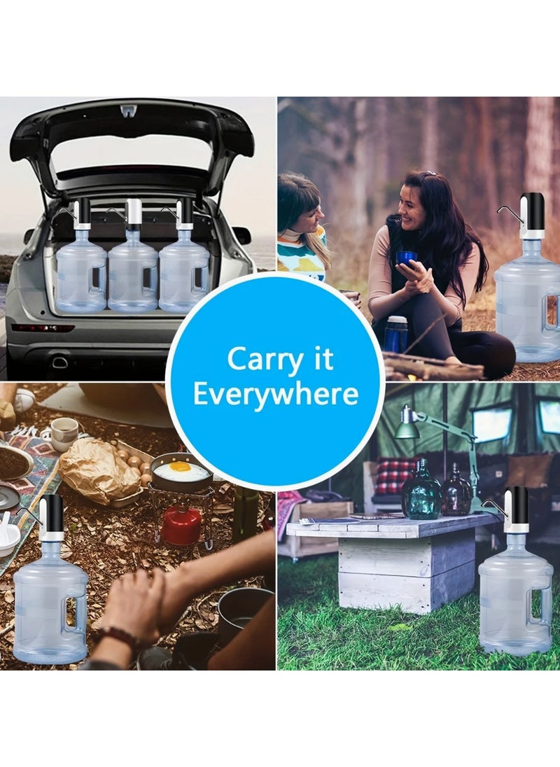 Generic portable electric water pump . USB rechargeable water dispenser . water bottle pump . lithium battery water pump . smart water pump for home . 5-gallon water pump . camping water dispenser . one-touch water pump . USB water pump for bottle . battery operated water pump  - Image 3
