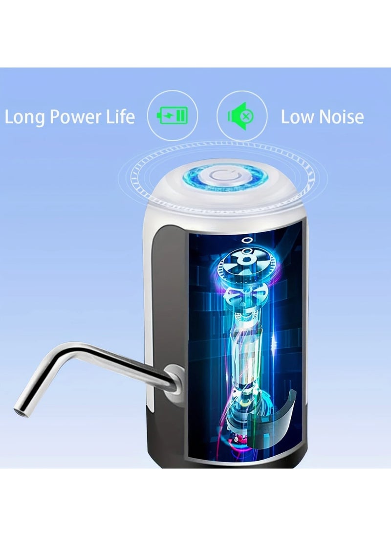 Generic portable electric water pump . USB rechargeable water dispenser . water bottle pump . lithium battery water pump . smart water pump for home . 5-gallon water pump . camping water dispenser . one-touch water pump . USB water pump for bottle . battery operated water pump  - Image 4