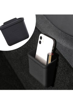 spa luxetique Tesla Model 3 Model Y Accessories Center Console Organizer Storage Box Cell Phone Pocket Silicone Velcro Bag Sunglasses Holder Key Card Coin Case for Flocking  - Image 1
