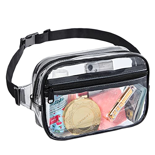 Clearworld Clear Fanny Pack for Women Men, Stadium Approved Waist Pack with Adjustable Strap,Fashion Belt Bag for Festival, Games,Travel and Concerts - Image 1