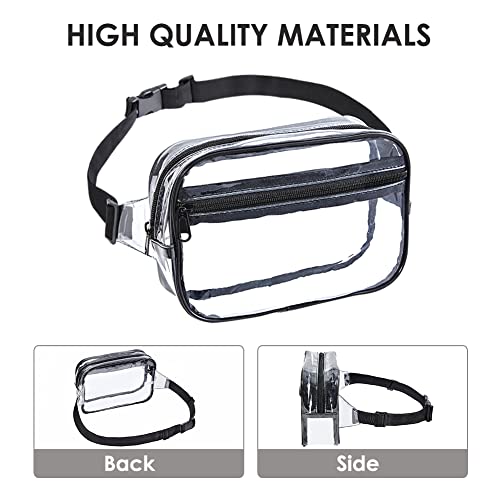 Clearworld Clear Fanny Pack for Women Men, Stadium Approved Waist Pack with Adjustable Strap,Fashion Belt Bag for Festival, Games,Travel and Concerts - Image 4