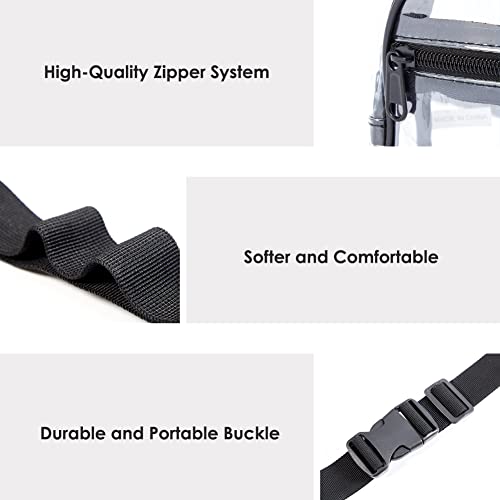 Clearworld Clear Fanny Pack for Women Men, Stadium Approved Waist Pack with Adjustable Strap,Fashion Belt Bag for Festival, Games,Travel and Concerts - Image 5