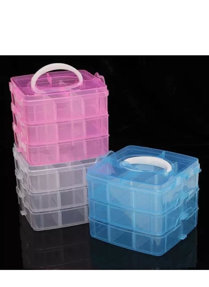 Generic - ‘Three-drawer transparent bead organiser - practical storage for different types and colours of beads’ Random Selection - Image 1
