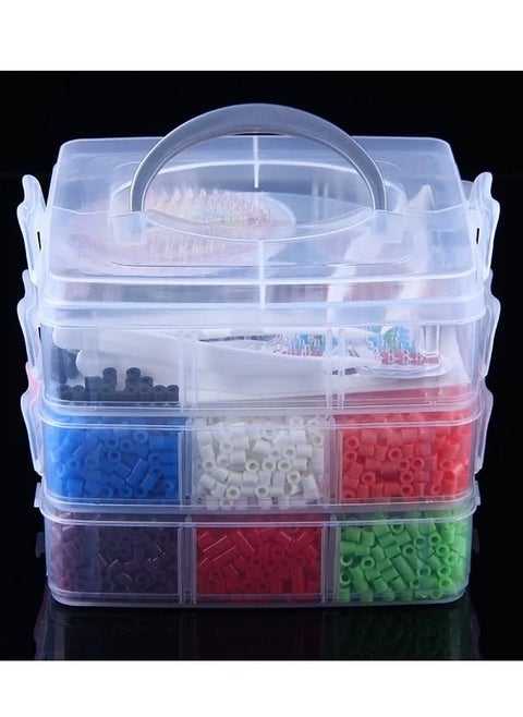‘Three-drawer transparent bead organiser - practical storage for different types and colours of beads’ Random Selection