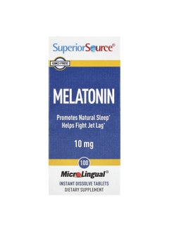 Superior Source Superior Source, Melatonin, 10 mg, 100 MicroLingual® Instant Dissolve Tablets  - Image 1