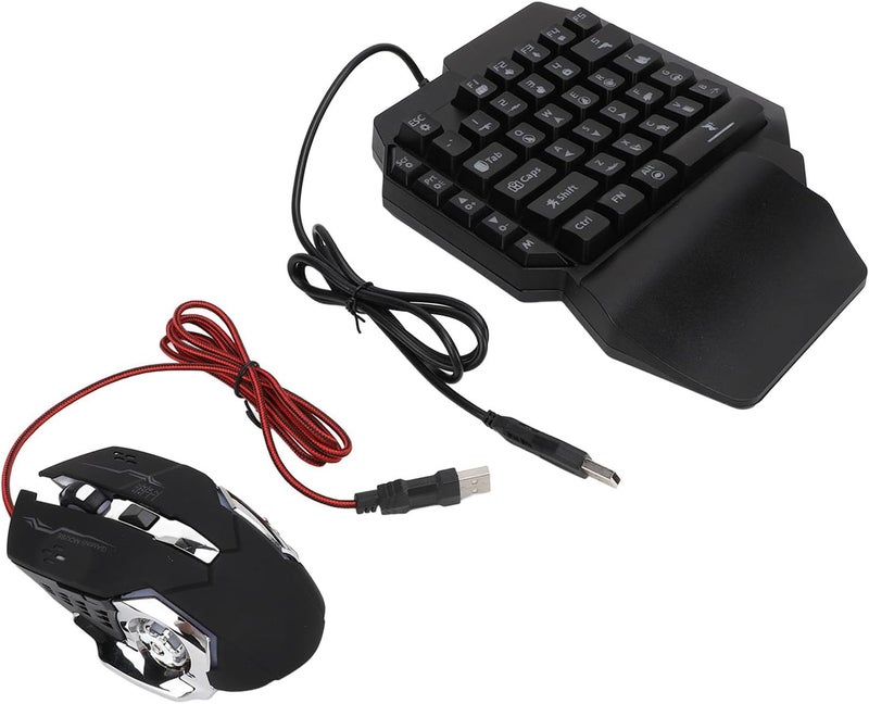 Gaming Keyboard and Mouse Combo, 5V 2000mA Fast Charging Mapping Technology 4 in 1 Combo Pack One Handed Gaming Keyboard, Equipment with Included Converter and - Image 5