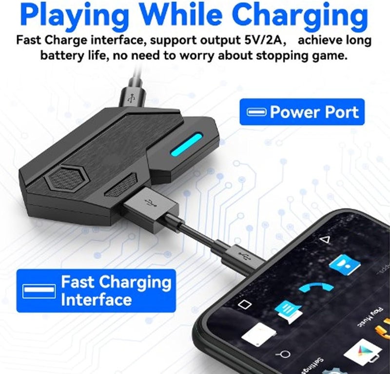 Gaming Keyboard and Mouse Combo, 5V 2000mA Fast Charging Mapping Technology 4 in 1 Combo Pack One Handed Gaming Keyboard, Equipment with Included Converter and - Image 4