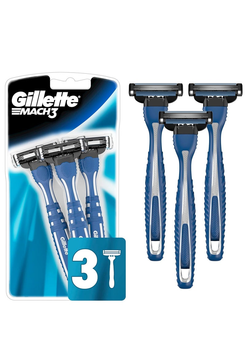 Gillette - Gillette Mach3 Disposable Razor 3 Pieces - Image 1