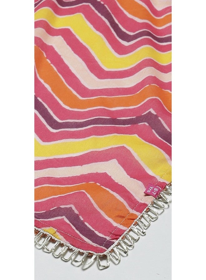 BIBA Cambric Girl Printed Casual Relaxed Kid (Kw5077_Cream Pink_13) - Image 4