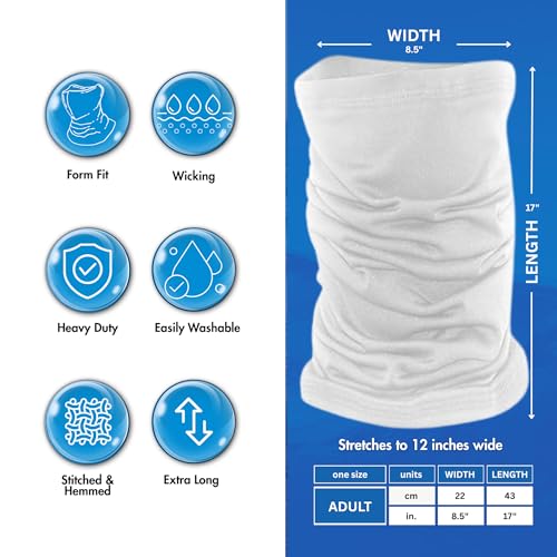 WindRider UPF 50+ Neck Gaiter – UV Sun Protection Face Mask, Balaclava, Headband & Scarf – Cooling, Breathable Fabric - Image 3