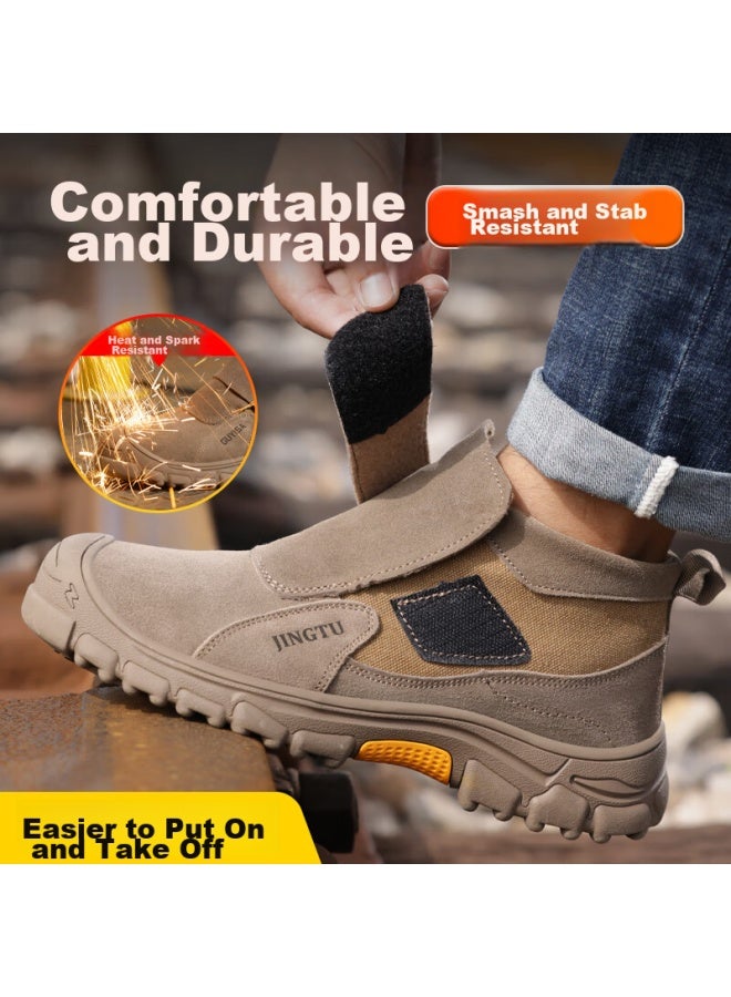 Jingtu Welding Safety Shoes For Men, Steel Toe Cap, Puncture-Resistant, Winter Wear-Resistant, Safety Work Functional Shoes 3027V-J 43 - Image 4