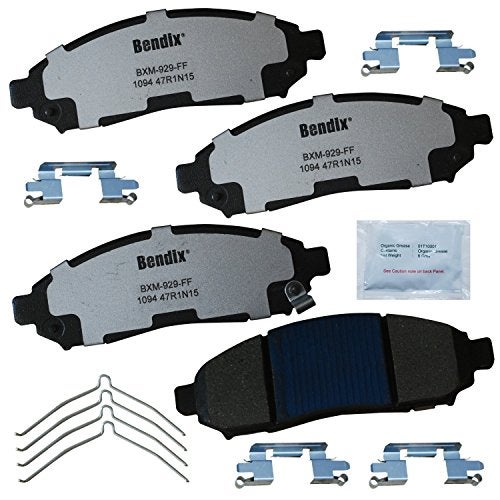 Bendix Fleet Metlok MKD1094FM Semi-Metallic Front Brake Pads for Select Models Chevrolet City Express, Nissan Frontier, LEAF, NV200, Pathfinder, Xterra, Suzuki Equator - Image 1