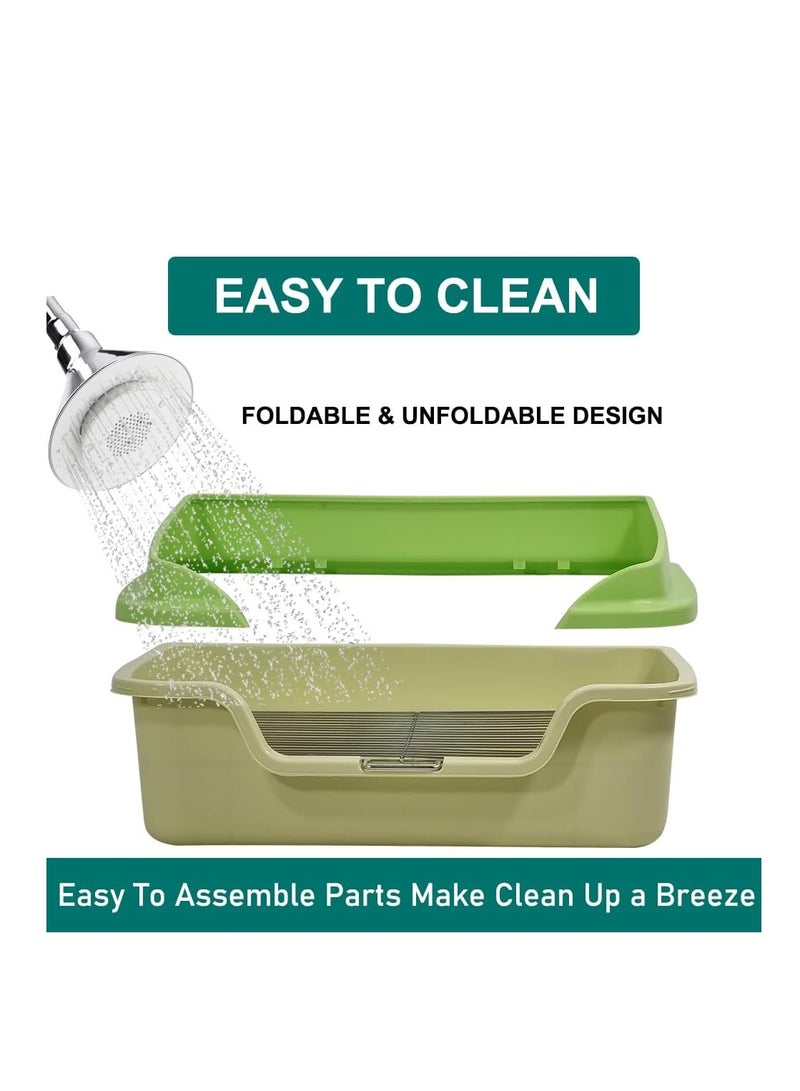 NNC PETS Pet dog toilet for small to medium dogs, Durable plastic dog toilet with Splash proof design, Stainless steel grid, and Detachable pee post, Ideal for indoor & outdoor, Easy to clean 56 cm (Green) - Image 5