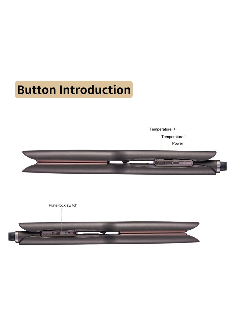 JWSISSIE Ceramic Hair Straightener, 2 in 1 Hair Straighteners and Curlers with Ceramic Coating for Smooth Glide, 15 Second Heat up, Up to 220°C, Lasting Results for Curl/Wave/Straighten Hair  - Image 3