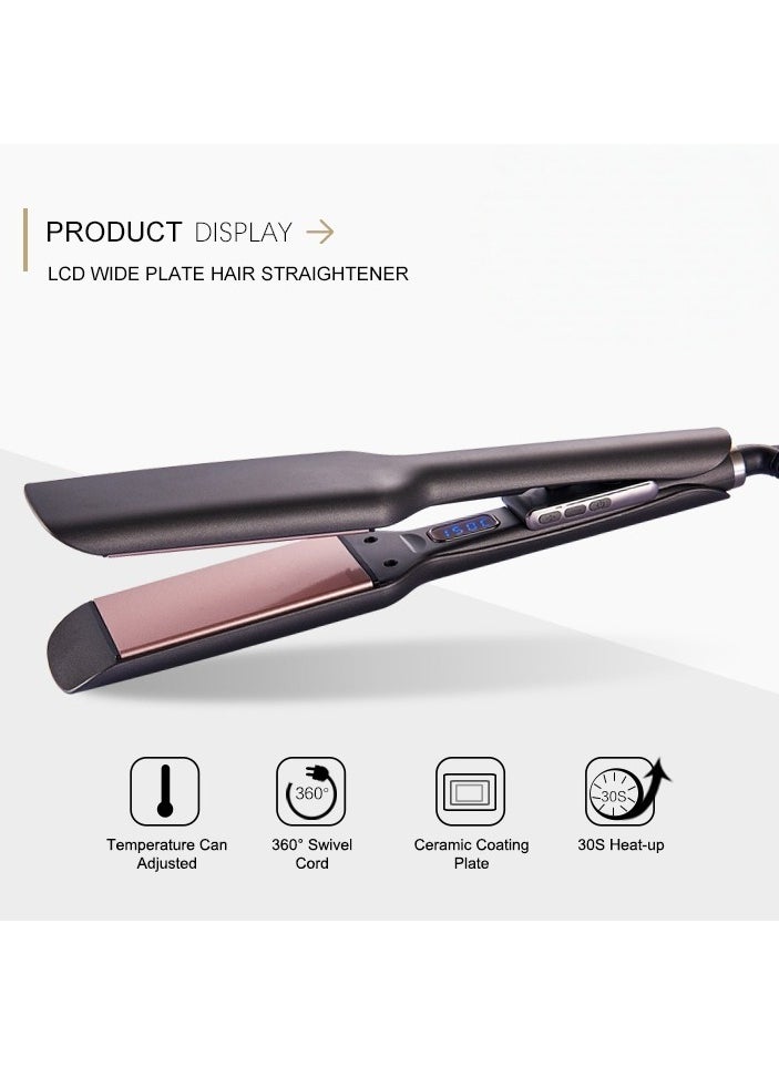JWSISSIE Ceramic Hair Straightener, 2 in 1 Hair Straighteners and Curlers with Ceramic Coating for Smooth Glide, 15 Second Heat up, Up to 220°C, Lasting Results for Curl/Wave/Straighten Hair  - Image 4