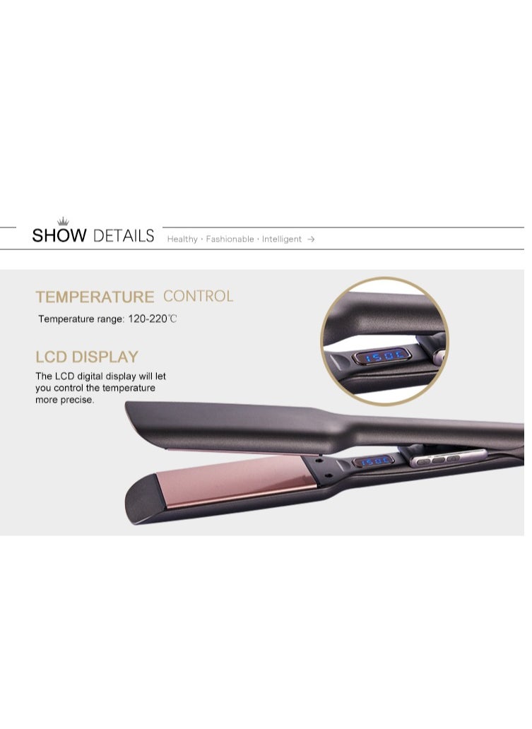JWSISSIE - Ceramic Hair Straightener, 2 in 1 Hair Straighteners and Curlers with Ceramic Coating for Smooth Glide, 15 Second Heat up, Up to 220°C, Lasting Results for Curl/Wave/Straighten Hair - Image 1