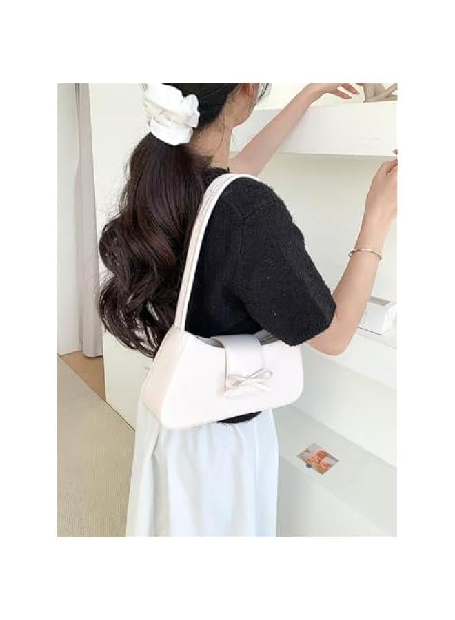 Arabest Shoulder Bags for Women Coquette Bow Purse Y2k Bag Small Cute Purses Mini Hobo Handbag Faux Leather Shoulder Purse - Image 2