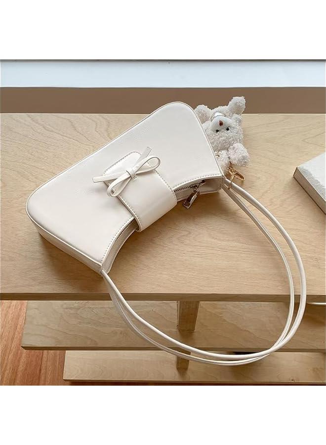Arabest Shoulder Bags for Women Coquette Bow Purse Y2k Bag Small Cute Purses Mini Hobo Handbag Faux Leather Shoulder Purse - Image 4