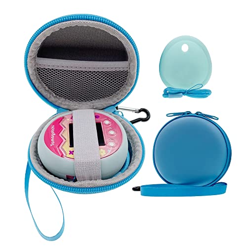 Xcivi Hard Carrying Case and Silicone Skin Shell Cover for Tamagotchi Pix Virtual Interactive Pet Game Machine (Blue) - Image 1