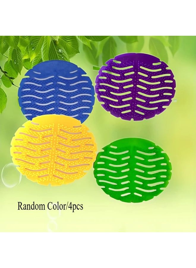 4pcs Random Color Urinal Deodorizing Fragrance Filter Sheets Anti Blocking Anti Splash - Image 1