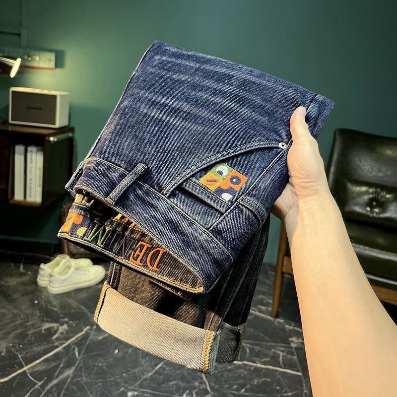 Unisex Classic Denim Jeans Loose Fit Daily Outdoor Wear - Image 2