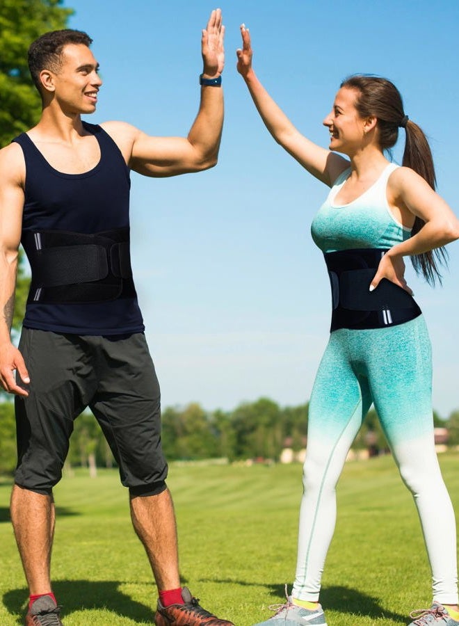 TAILONG Neoprene Waist Trimmer Ab Belt for Men Waist Trainer Corset Slimming Body Shaper Workout Sauna Hot Sweat Band (Black with Band, L) - Image 5