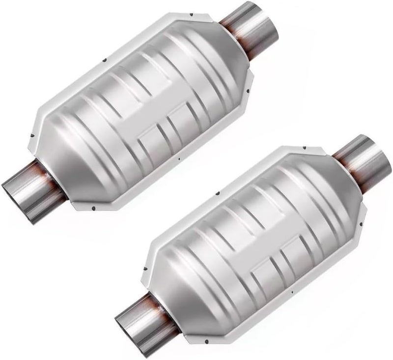 Umiup 2.5" Catalytic Converter Universal 2.5 Inch Inlet/Outlet with O2 Port - Image 1