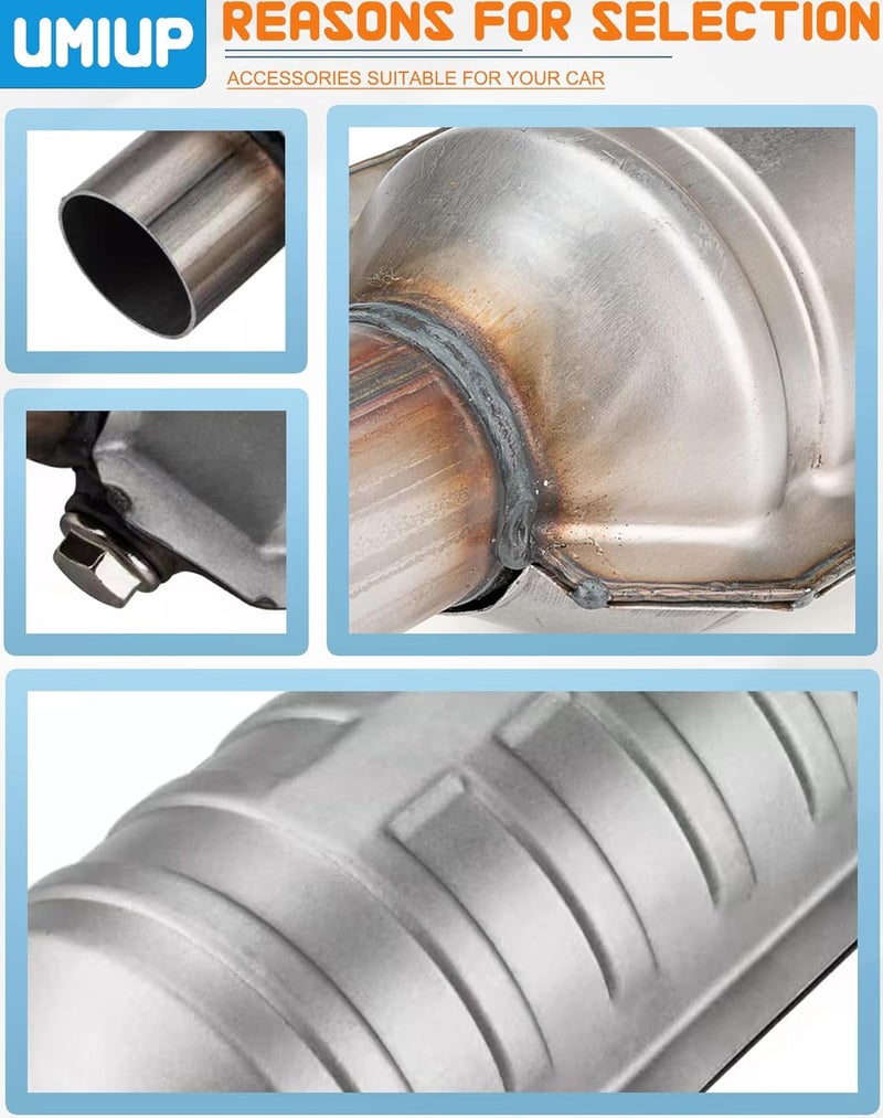 Umiup 2.5" Catalytic Converter Universal 2.5 Inch Inlet/Outlet with O2 Port - Image 4