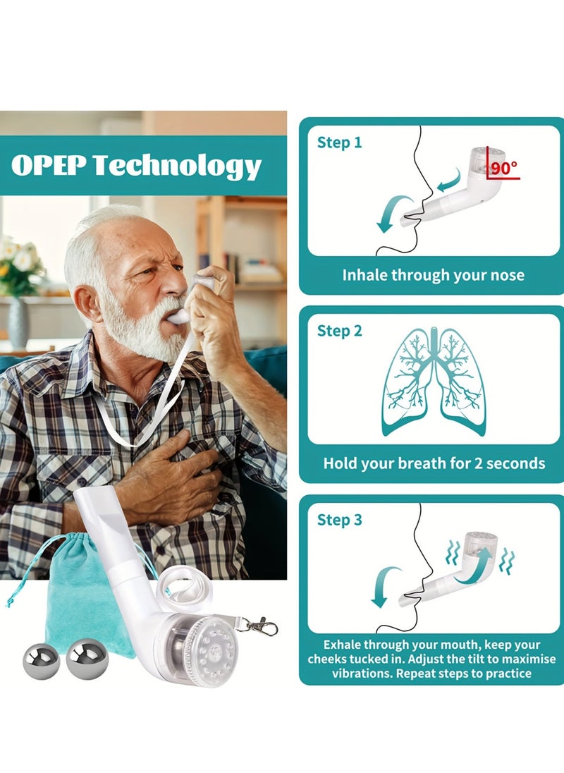 XiuWoo Respiratory muscle training, with breathing and inhalation movements, with 2 Balls, Suit for Lung Rehabilitation Clients and Lung Exerciser, non-medical product, white  - Image 2