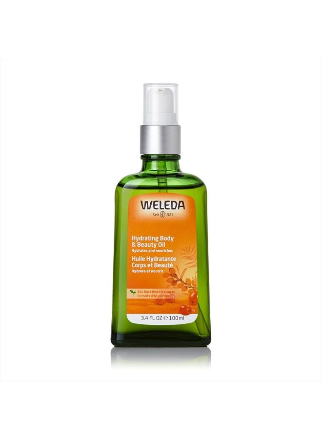 Weleda Hydrating Sea Buckthorn Body and Beauty Oil, 3.4 Fluid Ounce, Plant Rich Body and Beauty Oil with Sea Buckthorn and Sesame Oils - Image 1