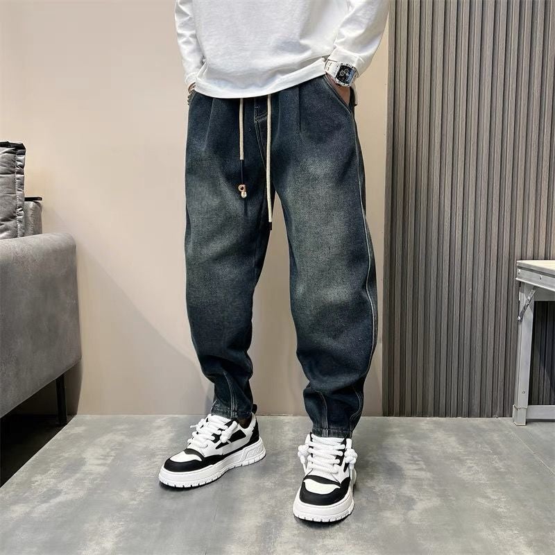 Unisex Classic Denim Jeans Loose Fit Daily Outdoor Wear - Image 2