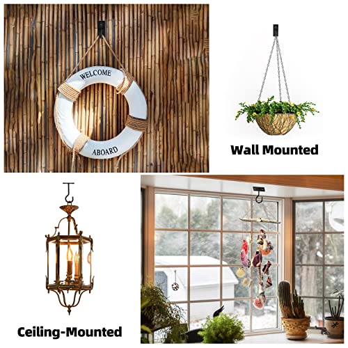 QTJUST 4Pack 4inch Wall Hook for Hanging Plant Bracket - Image 3