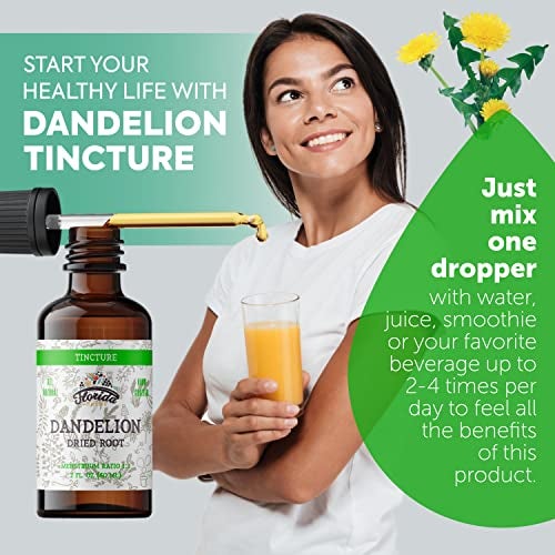 FLORIDA HERBS Dandelion Root Tincture Organic Dandelion Extract (Taraxacum Officinale) Health Supplement, Non-GMO in Cold-Pressed Organic Vegetable Glycerin 2 oz, 685 mg - Image 3