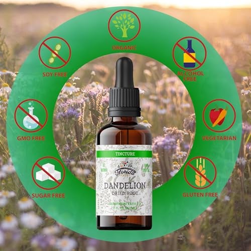 FLORIDA HERBS Dandelion Root Tincture Organic Dandelion Extract (Taraxacum Officinale) Health Supplement, Non-GMO in Cold-Pressed Organic Vegetable Glycerin 2 oz, 685 mg - Image 5