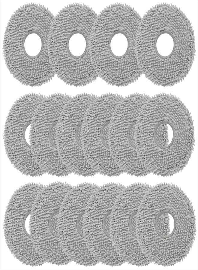 LEHANGOK (16 Pcs) Mop Pads for Roborock Saros 10R/Q Revo/Qrevo S/Qrevo Pro/Qrevo Plus/Qrevo Master/Qrevo Slim/Qrevo Curv/Qrevo Edge/QV 35A Robot Vacuum Cleaner, Spin Cleaning Pads Replacement Accessories Set - Image 1